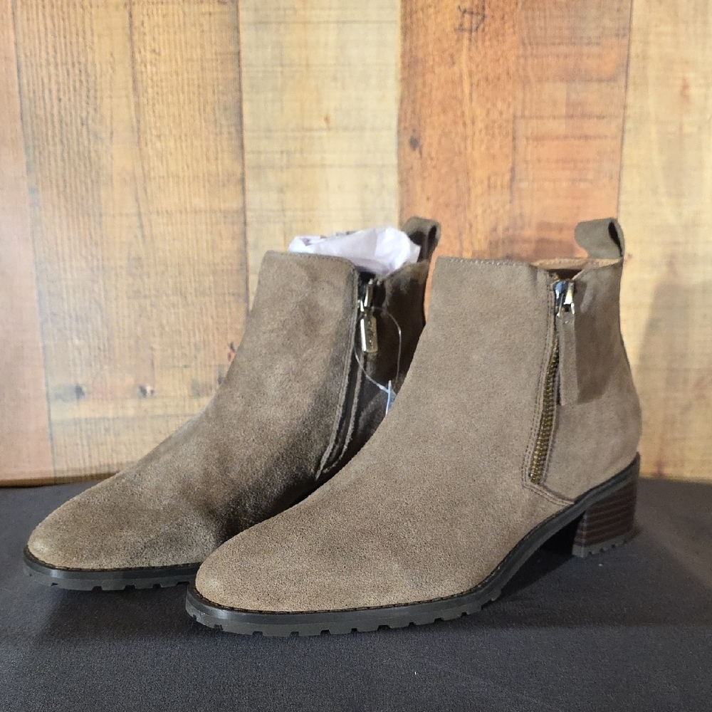 Waterproof Taupe Ankle Boots - Picture 5 of 10
